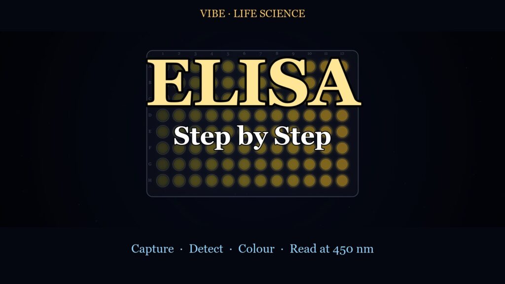 ELISA, Step by Step: sandwich ELISA animation cover