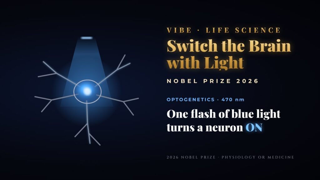 Switch the Brain with Light: 2026 Nobel Prize in Physiology or Medicine, optogenetics
